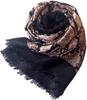 All Over the Snake Print Large Cashmere Animal [.a World] Scarf, Size, Python, Touch, Women's Shawl, Leopard, Print, Spring/summer, Fall/winter