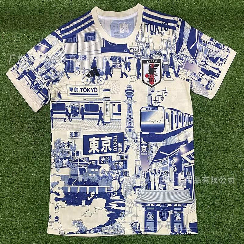 Japan National Team Edition Soccer Jersey Bamboo Fiber All Unisex Adult Sports T-Shirt
