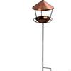 Bird Feeder Birdbath Antique Metal Easy Installation Birdfeeder Feeding Station for Lawn