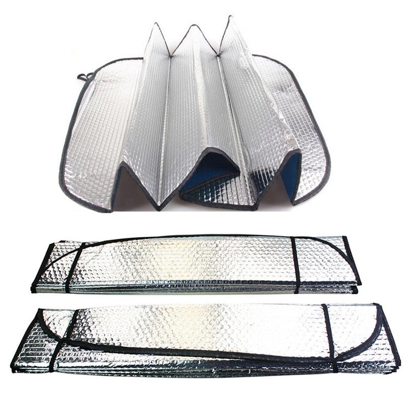 Автомобильный солнцезащитный козырек, 1 шт., серебристый цвет, складной козырек для лобового стекла автомобиля, передний и задний блок, солнцезащитный козырек, автомобильные аксессуары