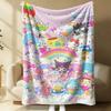 Игривое фланелевое одеяло-коллаж Sanrio, мягкое, теплое, плед, покрывало для дивана, кровати Hello Kitty, легкое летнее одеяло для сна, милый подарок