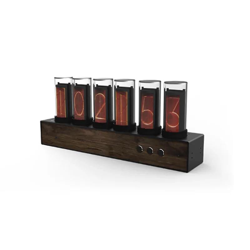 Luxury Digital Clock Aesthetic Time Tube Glow Tube RGB Desk Clock Modern Creative LED Digital Desktop Clocks Silent Watch Home Decor Gift Ideas