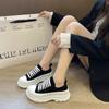 Spring and Autumn New Canvas Shoes Female Fashion Plate Shoes Casual Small White Shoes Low Gang Thick Bottom Shoes