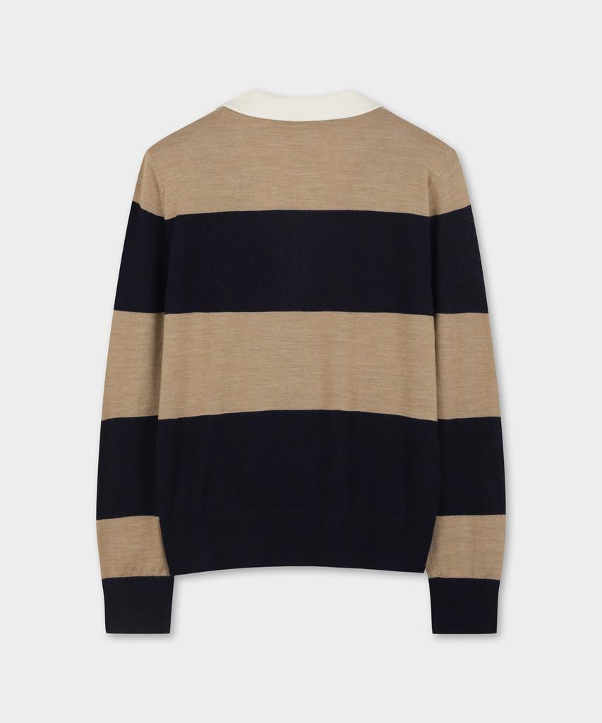 BROOKS BROTHERS [Women'S] Merino Wool Rugby Stripe Polo Sweater (Multi) (Bbwtwff301)