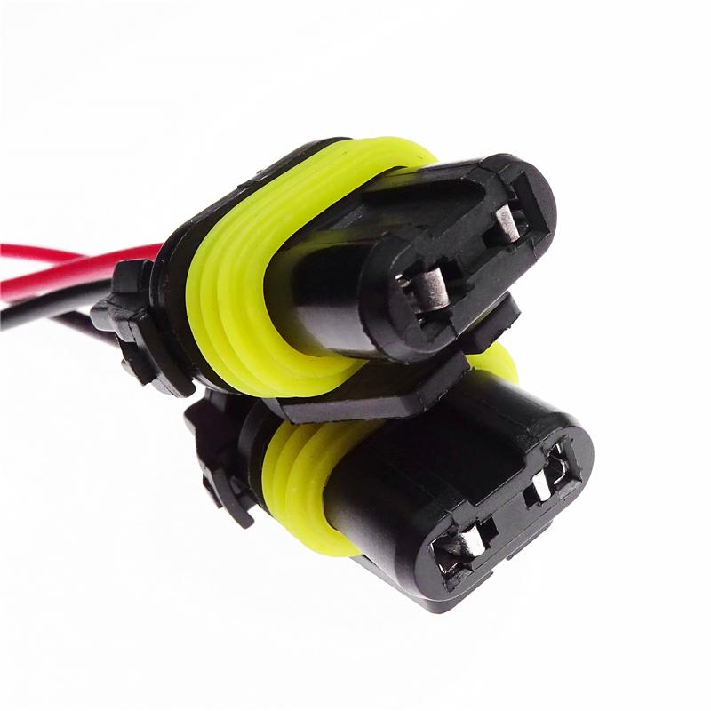 2 Pcs 9005 9006 for Automotive Headlight Fog Lamp Bulb Socket Adapter Female Connector Wiring Harness Copper Core Wire Harness