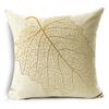 Nordic Style Golden Leaf Simple Bedside Cushion Cover Living Room Sofa Decoration Pillowcase 4040cm/4545cm/5050cm
