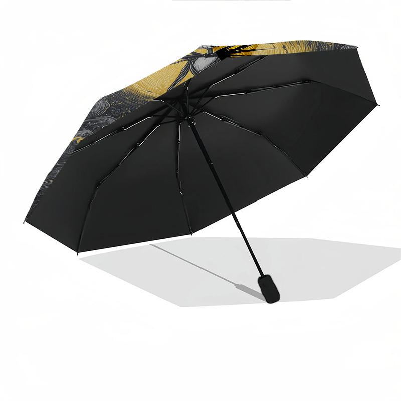 Nightmare Before Christmas, Jack Skellington Themed Automatic Opening and Closing Umbrella, Brightly Colored 8-rib Portable Umbrella, Suitable for Men