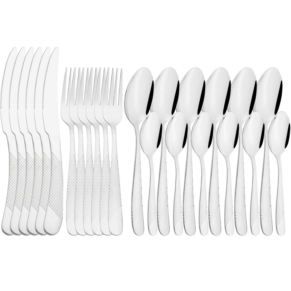 Jankng винтажный золотой набор посуды из 24 шт., набор посуды из нержавеющей стали, нож, вилка, ложка, столовое серебро, кухонный красочный набор столовых приборов