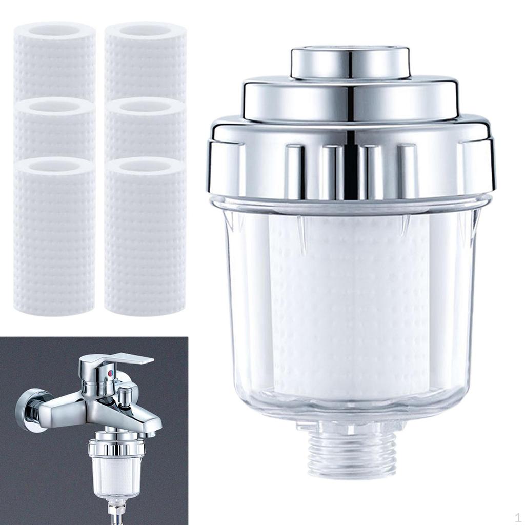 Bath Water Purifier Shower Faucet Filter Cleaning Reusable Universal Inline