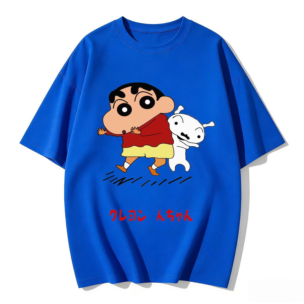2026 Trendy Anime Crayon Shinchan Graphic Couple Tshirts Streetwear Family Matching Parentchild Clothing for Unisex Women Kids