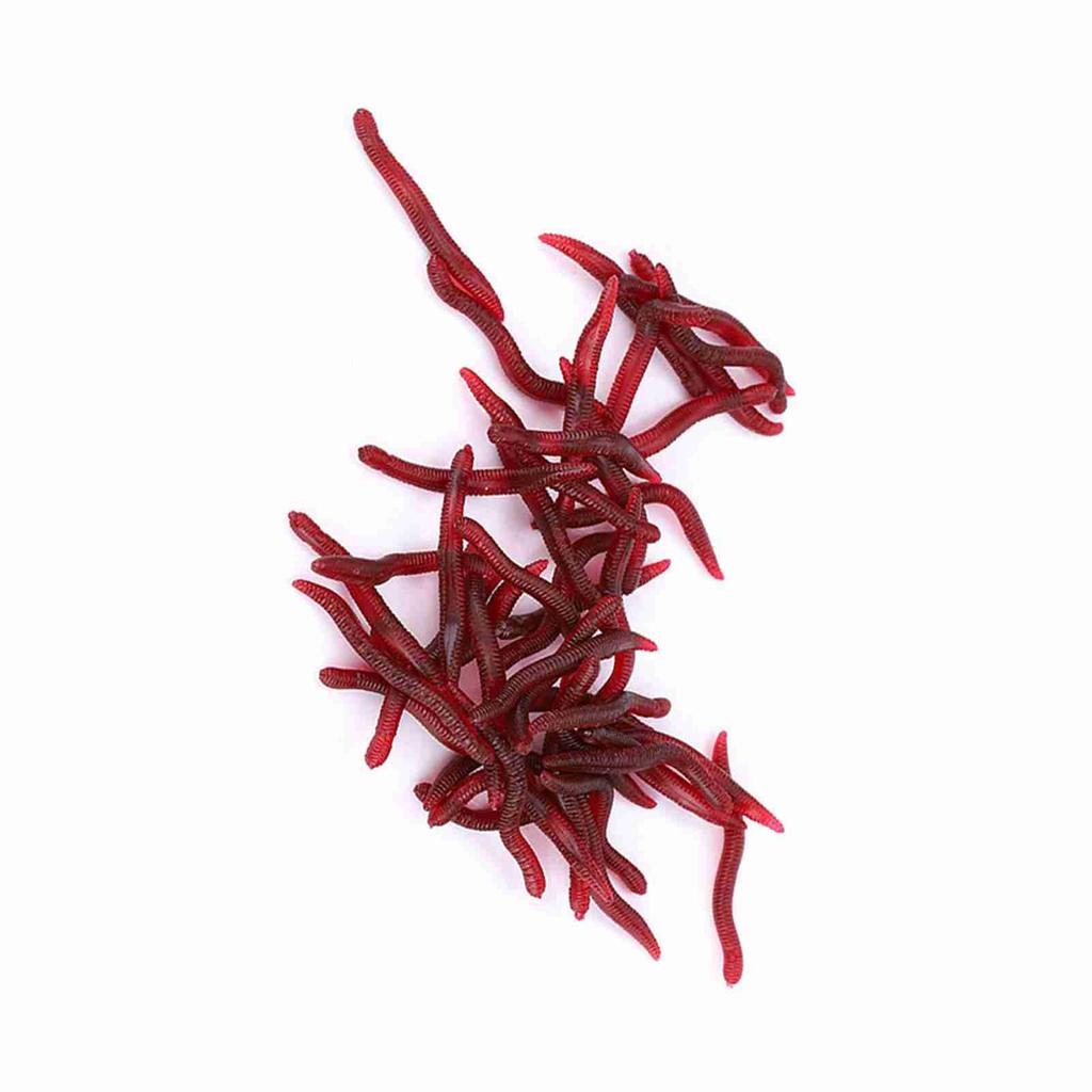 Рыболовная приманка 4 см Мягкие насекомые Ложные дождевые черви Морская приманка Мотыль приманки Искусственные приманки 100 шт.