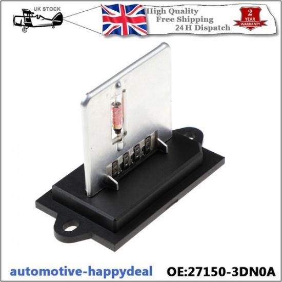 For Nissan Micra Mk3/K12 Blower Fan Motor Heater Resistor Rheostat 27150-3DN0A