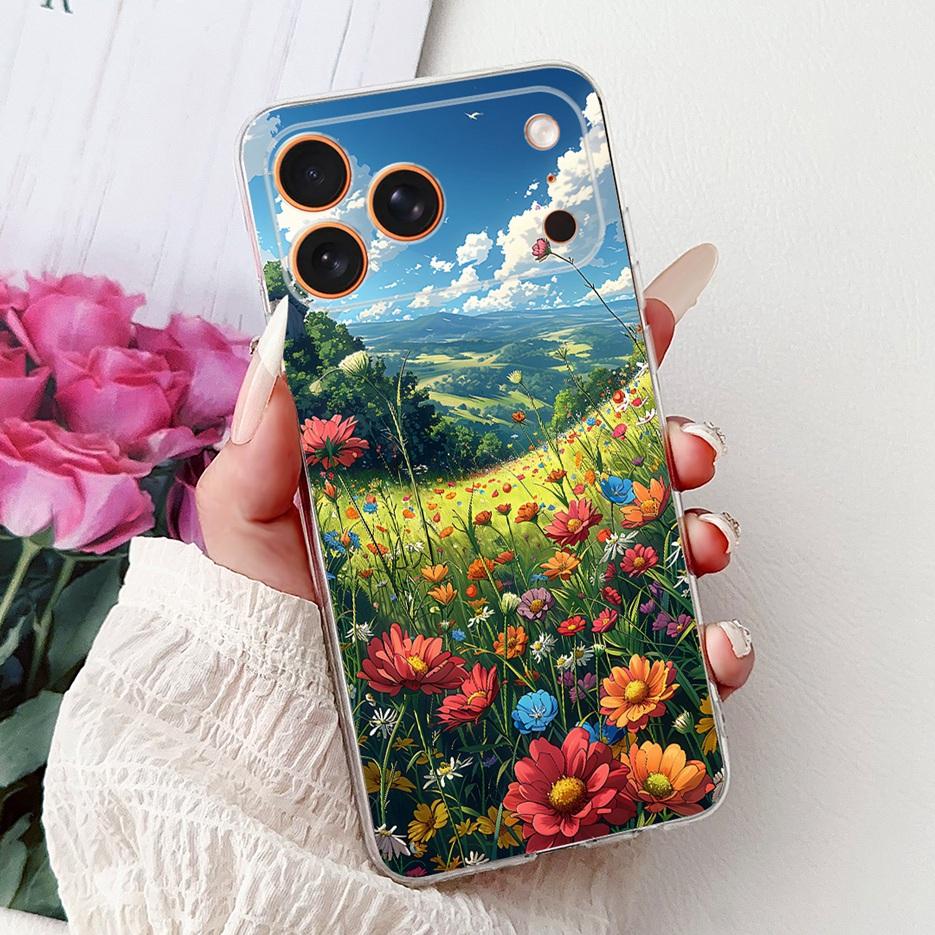Для Apple iPhone 17 Pro Max Чехол iPhone17 Air Модный Расписной Чехол Мягкий Силиконовый Чехол Для iPhone 17 Air iPhone17 Pro Max Fundas