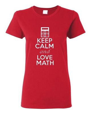 Женская футболка Keep Calm and Love Math Математика Цифры Гик Нерд Смешная футболка Унисекс