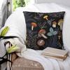 Темные Дикие Лесные Грибы Квадратная Наволочка Чехол для Подушки Наволочка Декоративная Наволочка для Дома Дивана Гостиной