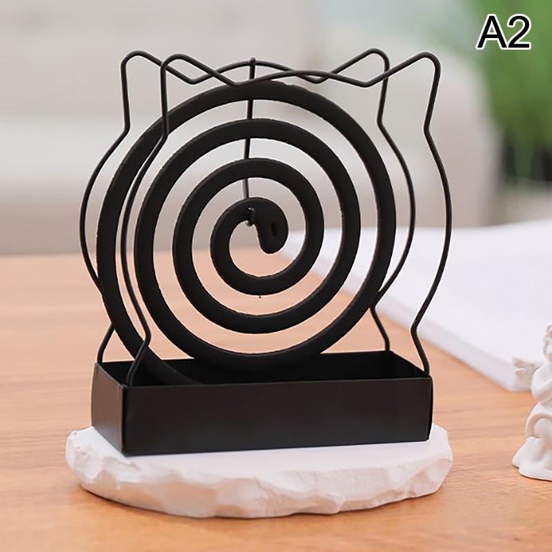 Милый кошачий железный держатель для спирали от комаров, держатели для благовоний, каркас для курильницы с репеллентом, стойка для благовоний для спальни