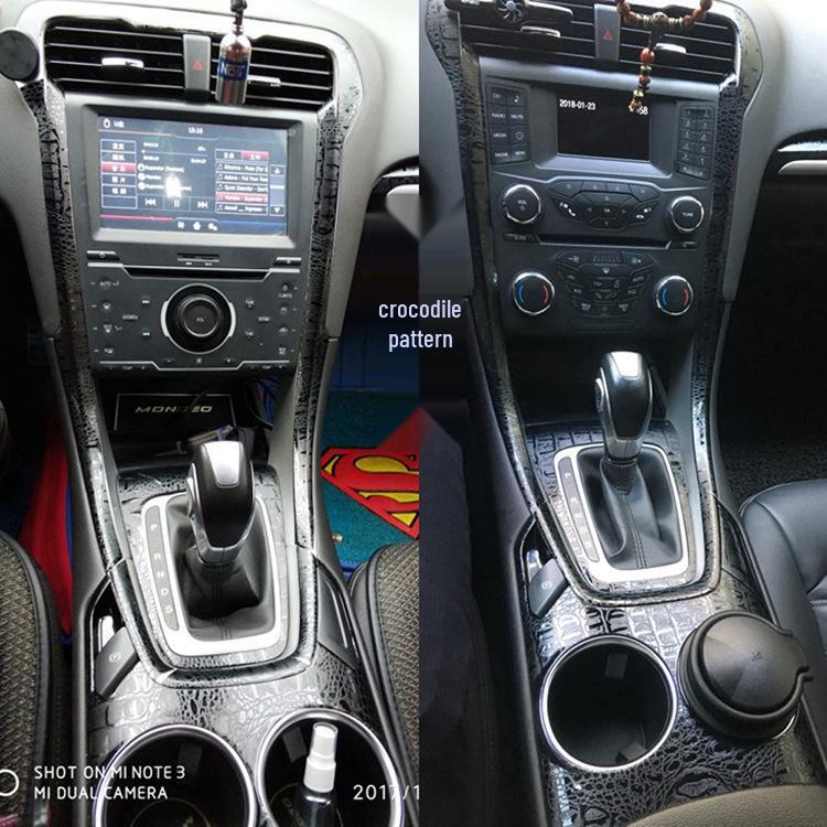 13-18 Mondeo Наклейка на интерьер из углеродного волокна для рычага переключения передач и консоли