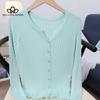 Новый женский вязаный кардиган, тонкий стиль, новая летняя модная универсальная куртка с длинными рукавами, женская модная одежда