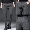 Autumn And Winter Men 'S Casual Pants Slim Fit Stretch Feet Men 'S Korean Style Trousers Plaid Plus Size Casual Long Pants