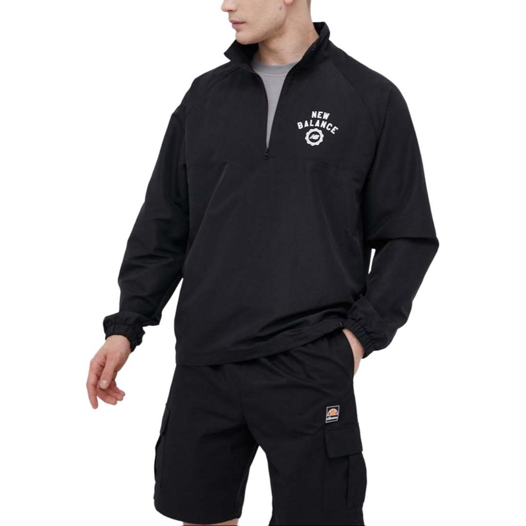 New Balance Спортивная сезонная тканая куртка мужская черная MJ31900BK
