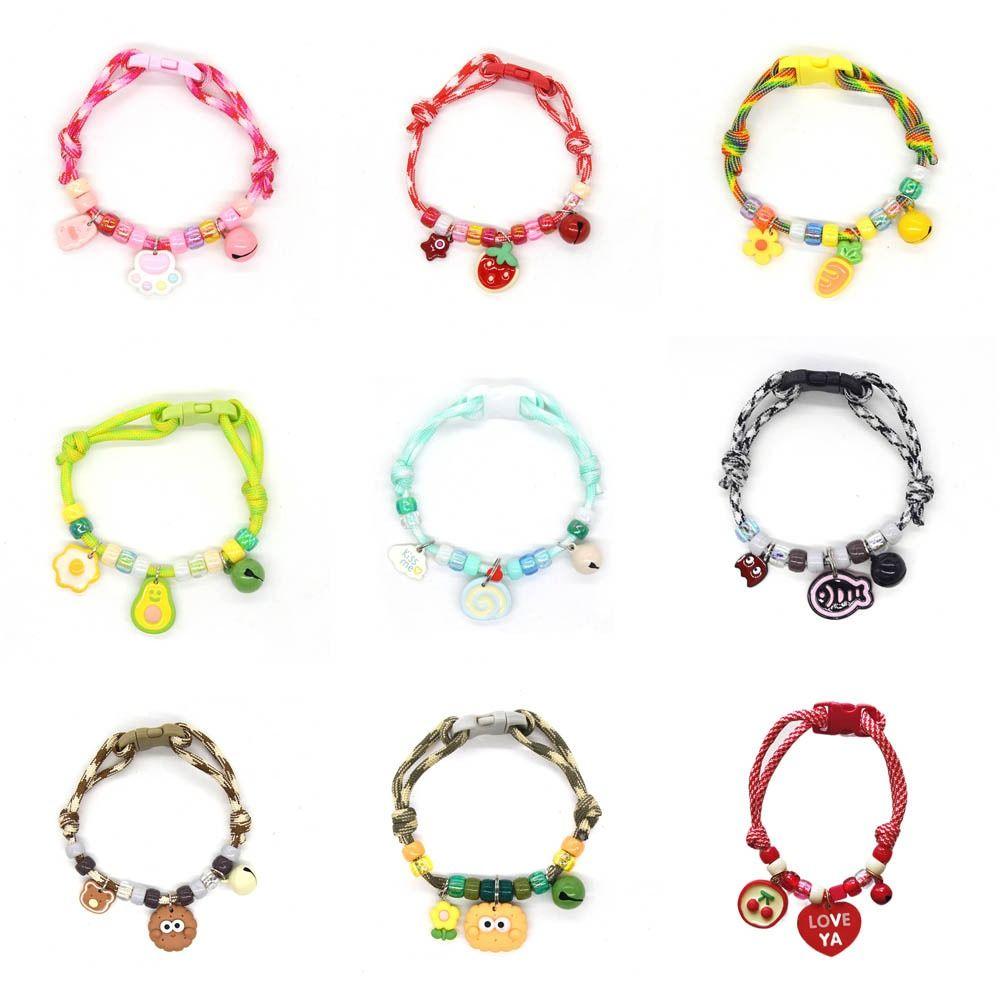 Colorful Pet Necklace with Bells Pet Neck Rings Cute Cat Puppy Collar Cat