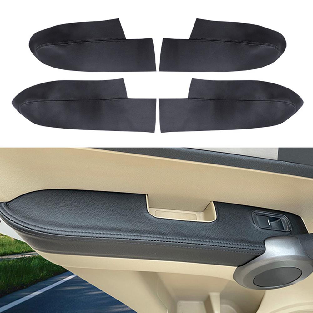 Черный кожаный чехол на подлокотник передней двери для Honda CRV 2007 2008 2009 2010 2011, подлокотник двери автомобиля, панель кожного покрова, отделка
