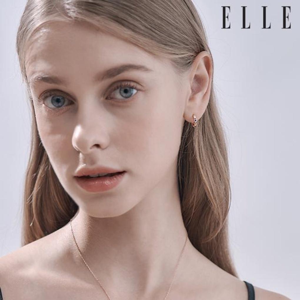 14K Cubic Point One-Touch Earrings (Gold Filled) ELGPEE506