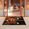 Steampunk Guitar Rug Retro Music Entryway Doormat NonSlip Easy Clean Stylish Decor Carpet for Living Room Bedroom Pet Friendly