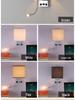 European LED Wall Lamp with USB: Dimmable Fabric Bedside Light for Bedrooms