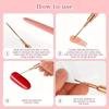 5Pcs French Stripe Nail Art Liner Brush Set Pink Tips Ultra-thin Line Drawing Pen Carved UV Gel Painting Brushes Manicure Tools