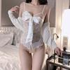Sex underwear free small chest sexy lace suspender transparent hollow one-piece pure passion uniform