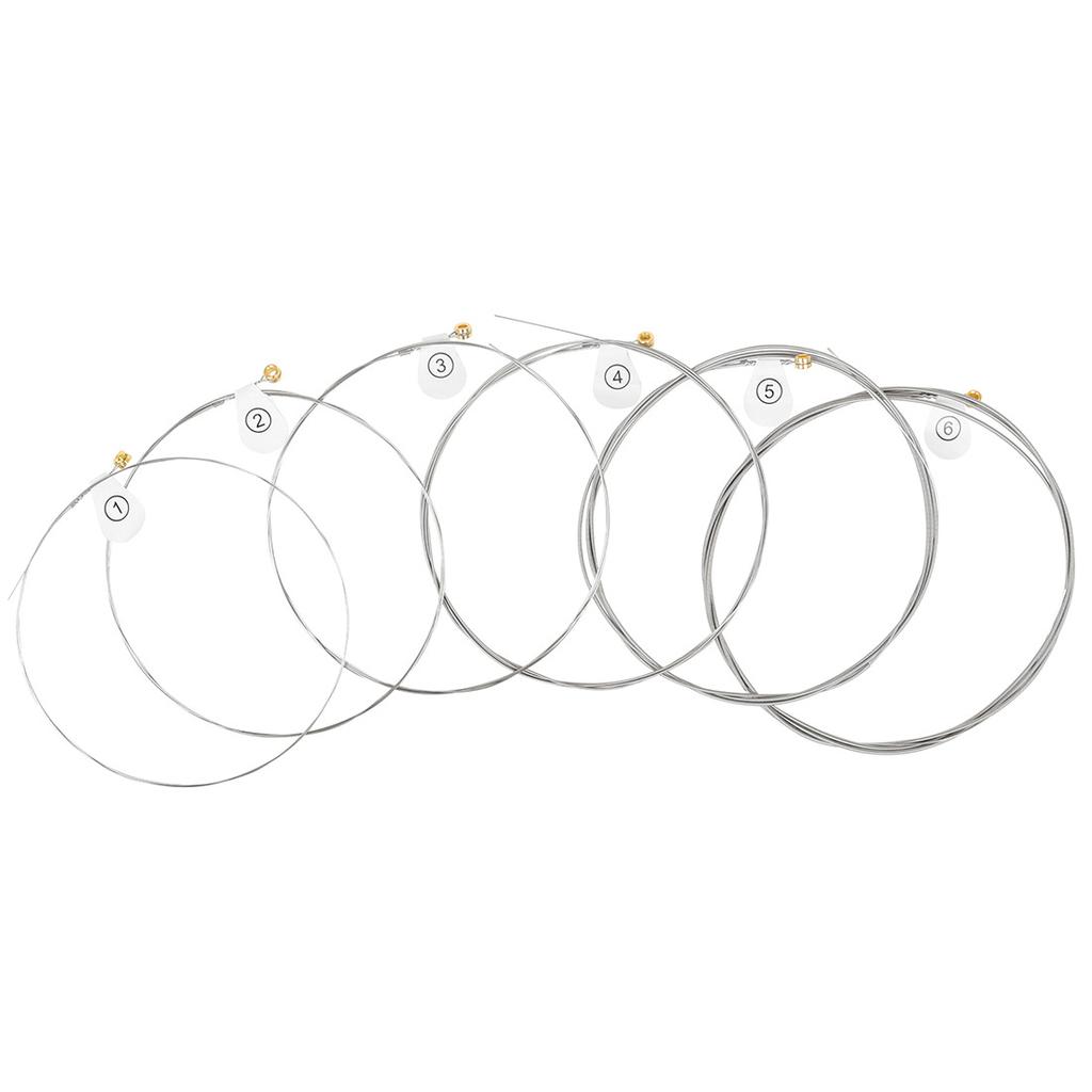 Высокоуглеродистая сталь Никель 6 шт. Струны для электрогитары 009 042 дюйма Шестигранный сердечник Обмотка Профессиональные Студийные Сценические Сверхпрочные Долгий срок службы Яркий тон