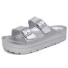 Summer Women's Thick Soled Slippers Outdoor Beach Sandals EVA Platform Flip Flops for House Slides Buckle Soft Thick Sole Sandals