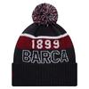 New Era Core Sport Knit Beanie FC Barcelona Hat, Mens navy Cap