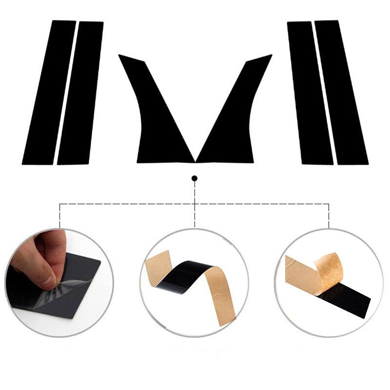 6 шт., наклейки на боковые окна, дверные стойки, наклейки для Ford Focus седан/хэтчбек 2005 2006 2007 2008 2009 2010 2011-2014