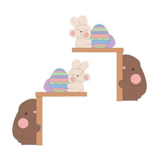 1/2 шт. пасхальный кролик дверной уголок украшение фермерский деревенский мультяшный кролик дверная рама знак передняя дверь край верхний орнамент