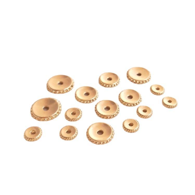 Вогнутые ажурные разделительные бусины из золота 14 карат для изготовления украшений своими руками