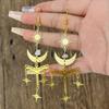 Exaggerate Sparkling Earrings Mushroom Sun Moon Star Gorgeous Ear Cuff Dangle Earrings  Party