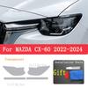 Для MAZDA CX-60   2024 Защитная пленка для фар автомобиля Накладка на переднюю фару Затонированная черная ТПУ пленка Аксессуары Наклейка