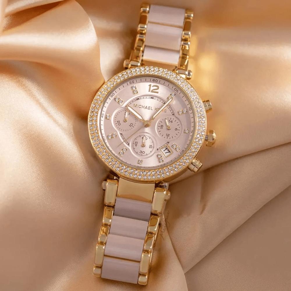 Michael Kors MK6326 Parker Pink Dial Ladies Watch