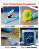 Inflatable Paint Booth, 3 x 2.5 x 2.5 m, Inflatable Spray Booth with 550W Powerful Blower and Air Filter System, Round Roof with Light Hook, for