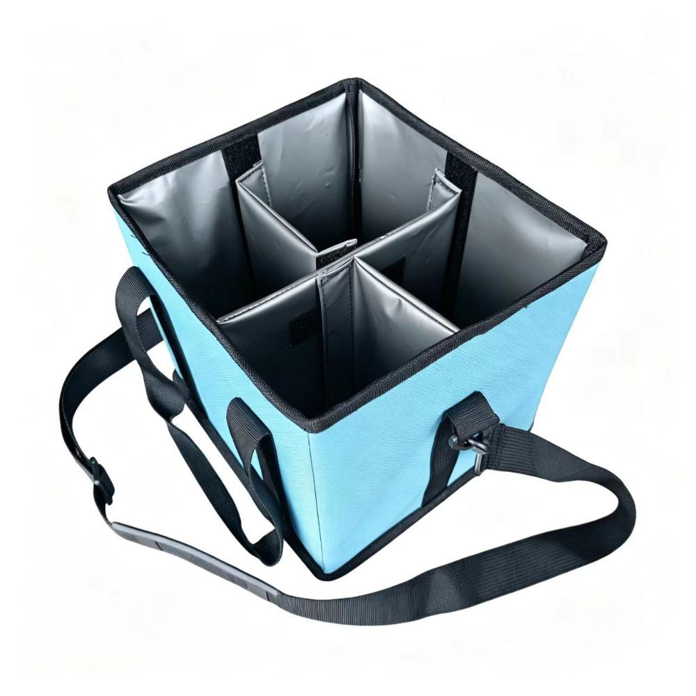 No-Spill Vehicle Drink Storage Bag 4 Compartment Car Cup Storage Pouch Daily Driving