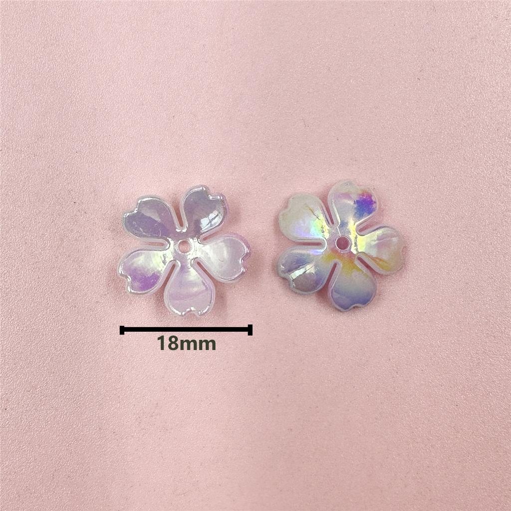 Высококачественное ожерелье из бусин, браслет ручной работы для изготовления ювелирных изделий, разноцветные цветы, 20 шт. акриловых рассыпных бусин, DIY фурнитура