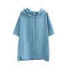 Oversize 4XL свободные толстовки женские хлопковые толстовки летние короткие рукава тонкие футболки женские повседневные пуловеры топы верхняя одежда
