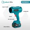 YOFIDRA Electric Blower Turbo Jet Fan Violent Air Gun Handheld Snow Car Dryer Leaf Dust Blowing Tool for Makita 18V Battery