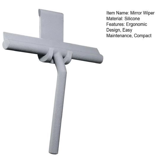 Односторонний скребок Эргономичный дизайн Без установки Скребок для стекла душевой кабины Устойчивый к царапинам Силиконовый скребок для зеркала в ванной комнате