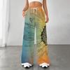Women's Fashion Loose Drawstring Closed Waist Print  Casual Sports Pants Casual Pants