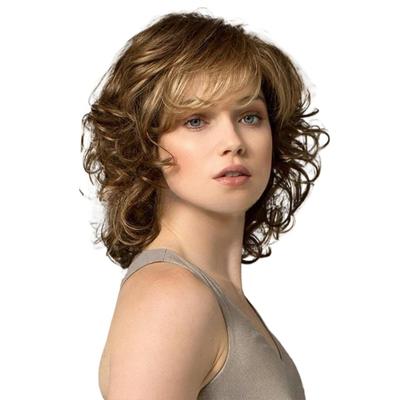 Женские каштановые короткие вьющиеся волосы