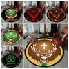 Круглый ковер, фланелевый Jagermeister с логотипом оленя для спальни, противоскользящий для гостиной, кухни, ковер для пола