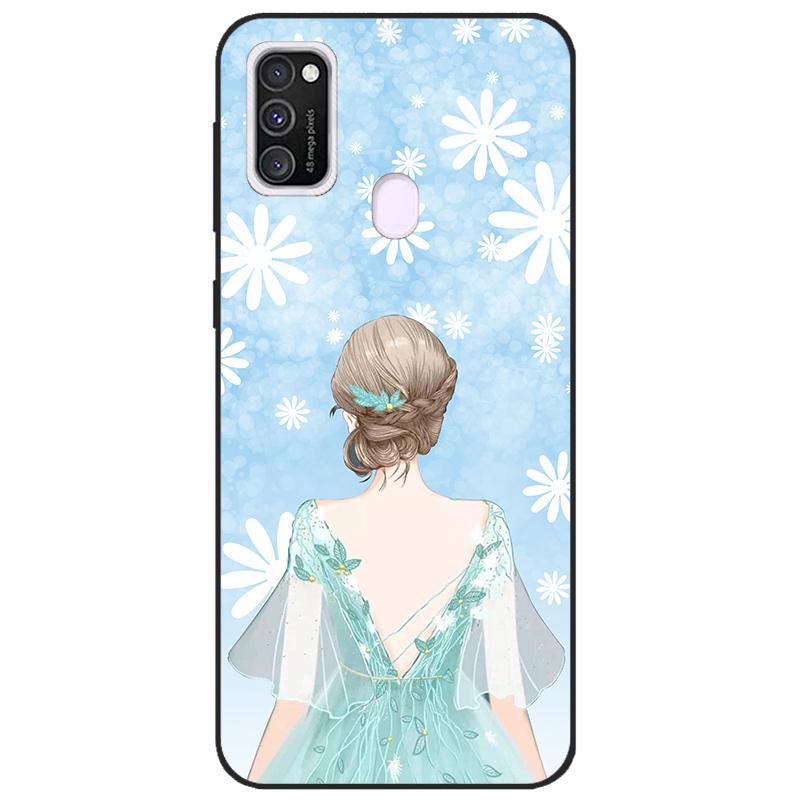For Samsung M21 Case 6.4" Soft Silicon Cover For Samsung Galaxy M21 M 21 m215 Phone Back Bumper Funda black tpu case